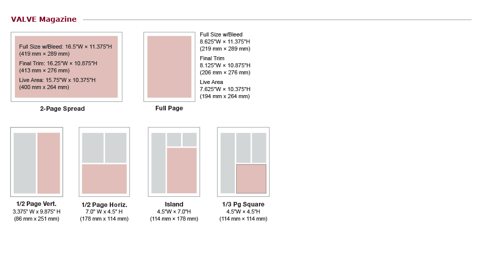 Valve Media Print Ad Specs
